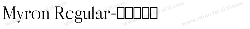 Myron Regular字体转换